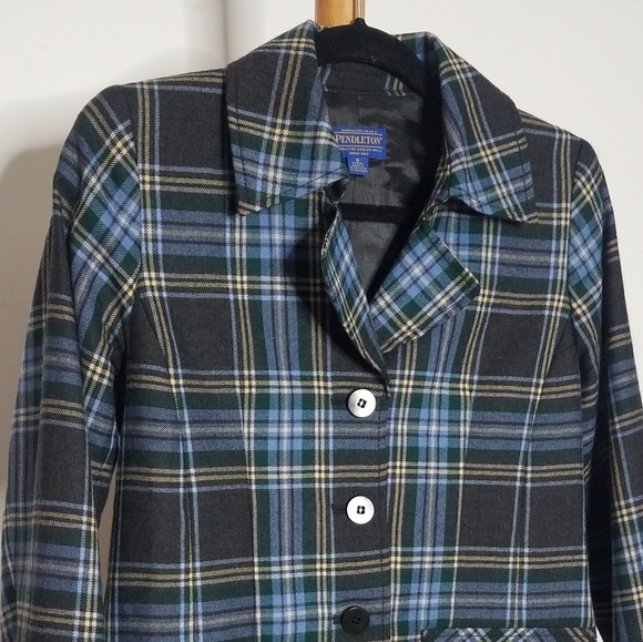 Pendleton 100% Virgin Wool Tartan Plaid Blazer 6P - Picture 3 of 7